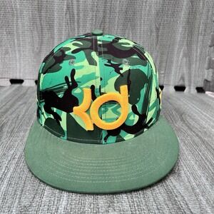 Nike True‎ Kevin Durant KD Logo Adjustable Strapback Green Flat Brim Cap Hat NBA